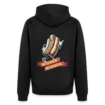 Wiener Winner 4 Juillet Memorial Day - Veste à capuche bio Premium Unisexe - noir - Dos - Nico (187cm)