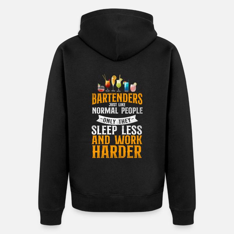 Bartender Mixologist Bartenders - Unisex Premium Bio Zip Hoodie - Schwarz