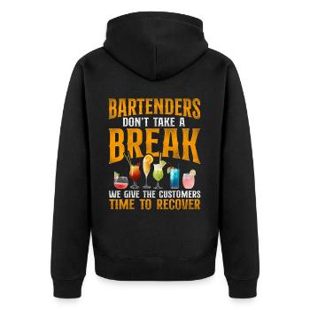 Bartender Mixologist Bartenders - Unisex Premium Organic Zip Hoodie - black - Back - Nico (187cm)