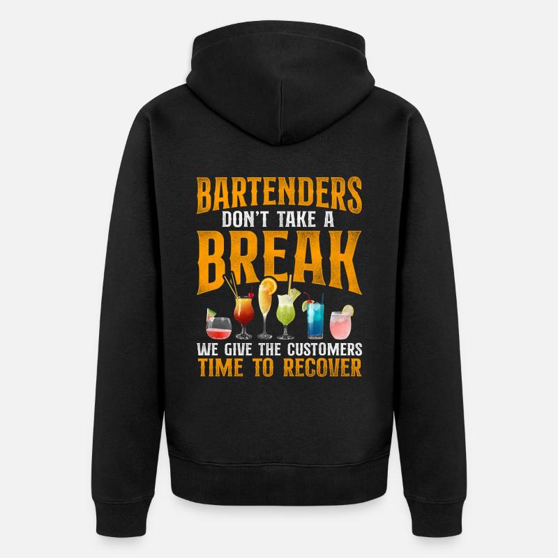 Bartender Mixologist Bartenders - Unisex Premium Bio Zip Hoodie - Schwarz