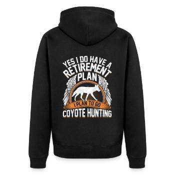 Chasseur de coyotes Yote - Veste à capuche bio Premium Unisexe - noir - Dos - Nico (187cm)