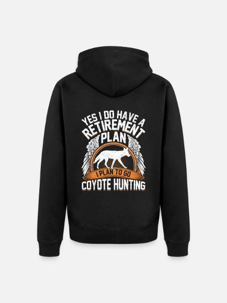 Coyote Hunter Yote - Unisex Premium Organic Zip Hoodie - black