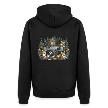 Photographer Photography Photographers Cottagecore - Unisex Premium Organic Zip Hoodie - black - Back - Nico (187cm)