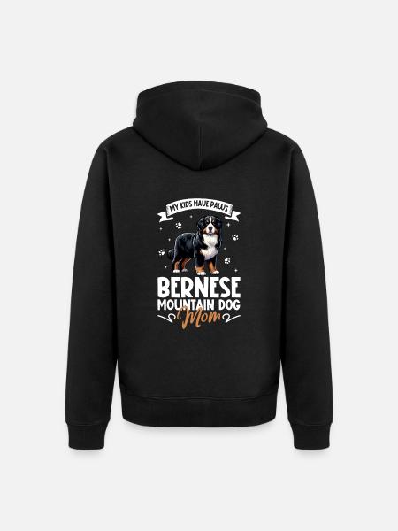 Bernese Mountain Dog Mama - Unisex Premium Organic Zip Hoodie - black