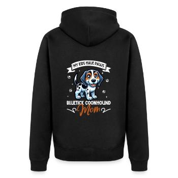 Bluetick Coonhound Maman - Veste à capuche bio Premium Unisexe - noir - Dos - Nico (187cm)