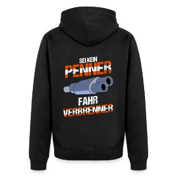Tuner automobile, Mécanicien automobile, Voiture de course, Tuning - Veste à capuche bio Premium Unisexe - noir - Dos - Nico (187cm)