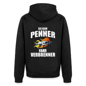 Tuner automobile, Mécanicien automobile, Voiture de course, Tuning - Veste à capuche bio Premium Unisexe - noir - Dos - Nico (187cm)