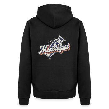 Barman Mixologue Rétro Vintage - Veste à capuche bio Premium Unisexe - noir - Dos - Nico (187cm)