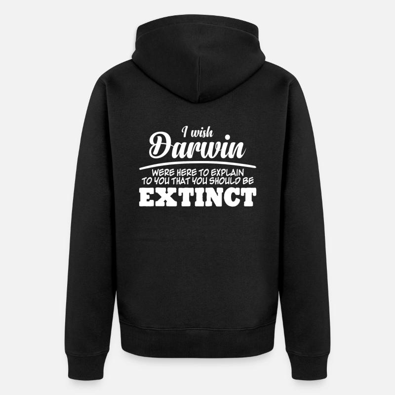 Prix Darwin Darwinisme Misanthrope - Veste à capuche bio Premium Unisexe - noir