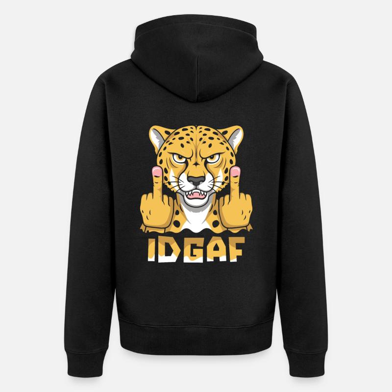 Guépard Idgaf - Veste à capuche bio Premium Unisexe - noir