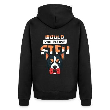 Bouvier australien Chien être tranquille - Veste à capuche bio Premium Unisexe - noir - Dos - Nico (187cm)