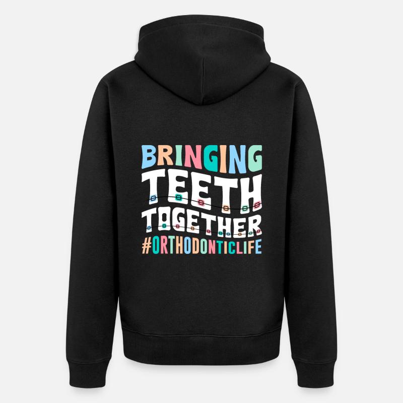 Orthodontiste - Veste à capuche bio Premium Unisexe - noir