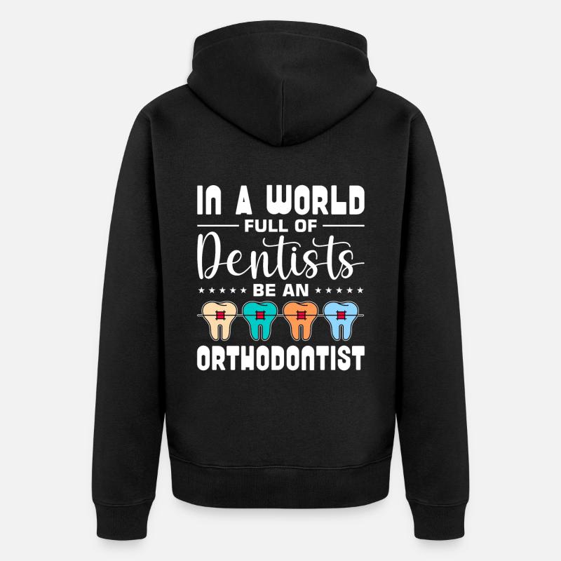 Orthodontiste - Veste à capuche bio Premium Unisexe - noir