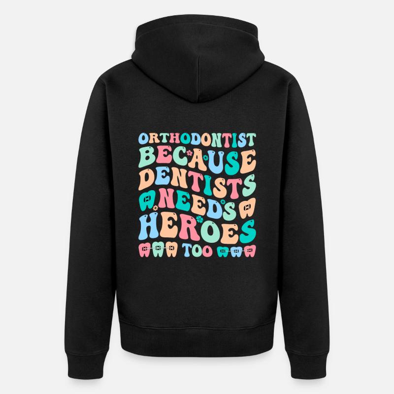 Orthodontiste - Veste à capuche bio Premium Unisexe - noir