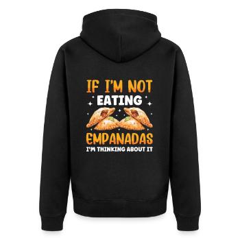 Mexican Venezuelan Empanada - Unisex Premium Organic Zip Hoodie - black - Back - Nico (187cm)