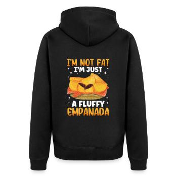 Mexican Venezuelan Empanada - Unisex Premium Organic Zip Hoodie - black - Back - Nico (187cm)