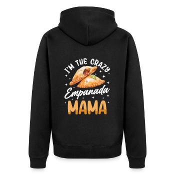 Mexican Venezuelan Empanada - Unisex Premium Organic Zip Hoodie - black - Back - Nico (187cm)