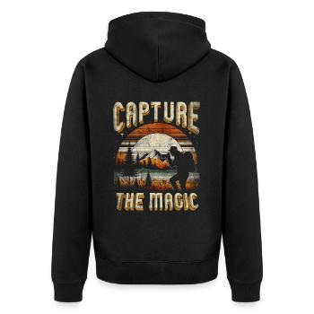 Photographer Photography Photographers Capture The Magic - Unisex Premium Organic Zip Hoodie - black - Back - Nico (187cm)
