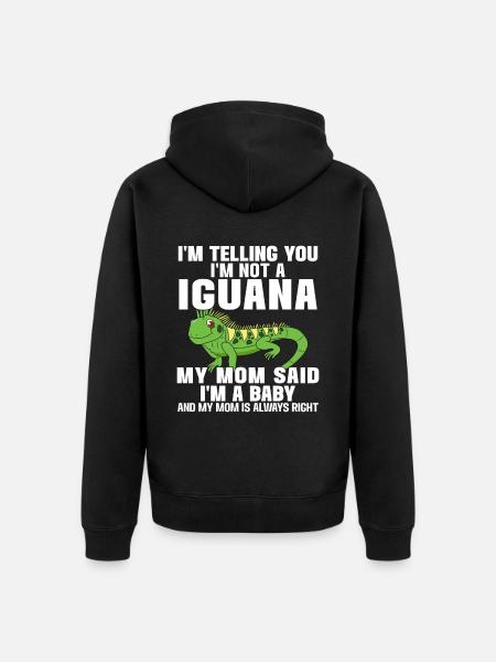 Iguanian Reptile Lover Herpetologist - Unisex Premium Organic Zip Hoodie - black