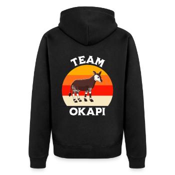 Okapi - Veste à capuche bio Premium Unisexe - noir - Dos - Nico (187cm)