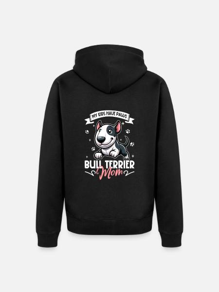 Bullterrier Mama - Unisex Premium Bio Zip Hoodie - Schwarz