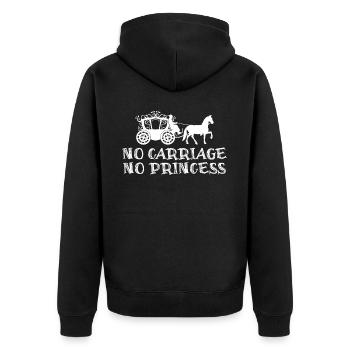Coachmen Joke Horse Carriage Coachman - Unisex Premium Organic Zip Hoodie - black - Back - Nico (187cm)