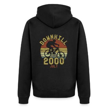 Birthday Downhill Bike Bike July 2000 - Unisex Premium Organic Zip Hoodie - black - Back - Nico (187cm)