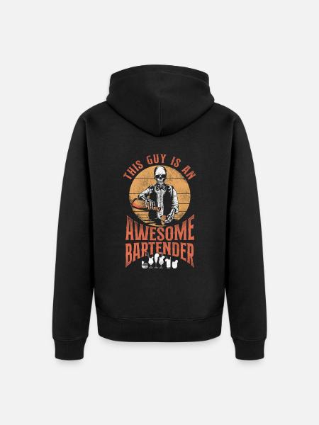 Bartender Mixologist This Guy Is - Unisex Premium Organic Zip Hoodie - black