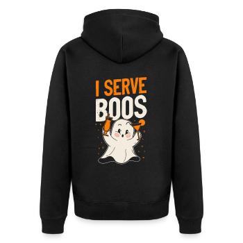 Bartender Mixologist Halloween Pun - Unisex Premium Organic Zip Hoodie - black - Back - Nico (187cm)
