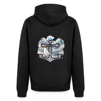 Maritime Seagull Seagulls Marins Marins Marins - Veste à capuche bio Premium Unisexe - noir - Dos - Nico (187cm)