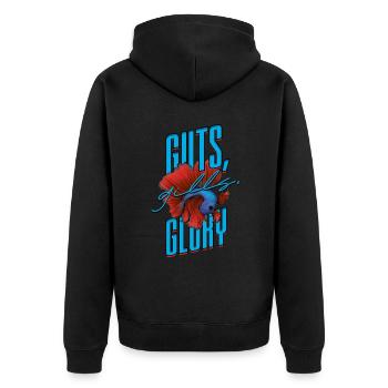 Betta Fish Betta Guts Gills Glory - Unisex Premium Organic Zip Hoodie - black - Back - Nico (187cm)