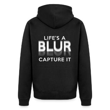 Photographer Photography Life's A Blur Capture It - Unisex Premium Organic Zip Hoodie - black - Back - Nico (187cm)