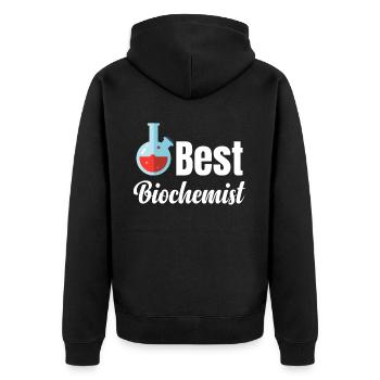 Meilleur scientifique drôle en biochimie - Veste à capuche bio Premium Unisexe - noir - Dos - Nico (187cm)