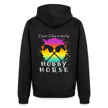 Équitation Hobby Horsing Hobby Horse - Veste à capuche bio Premium Unisexe - noir - Dos - Nico (187cm)