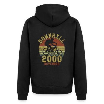 Birthday Downhill Bike Bike November 2000 - Unisex Premium Organic Zip Hoodie - black - Back - Nico (187cm)