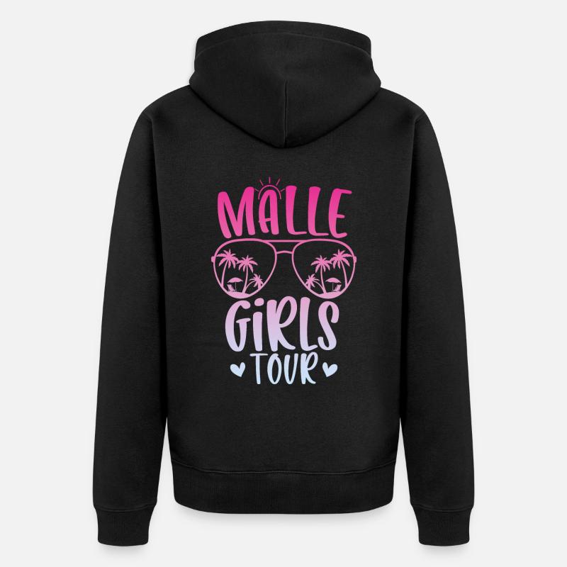 Visite des filles de Malle - Veste à capuche bio Premium Unisexe - noir
