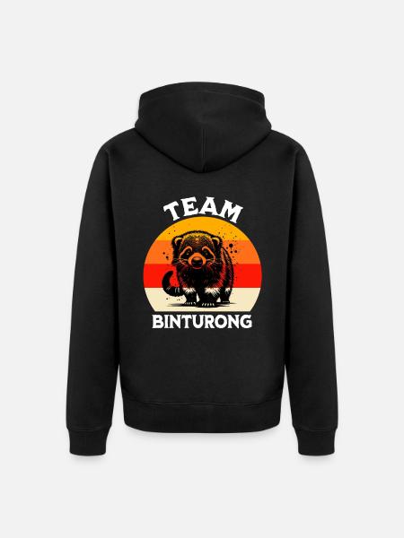 Lustige Marderbär Sprüche - Unisex Premium Bio Zip Hoodie - Schwarz