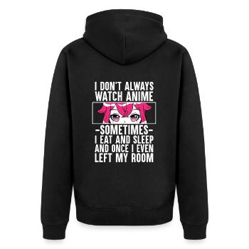 Anime Cosplay Kawaii Japan Anime - Unisex Premium Bio Zip Hoodie - Schwarz - Hinten - Nico (187cm)