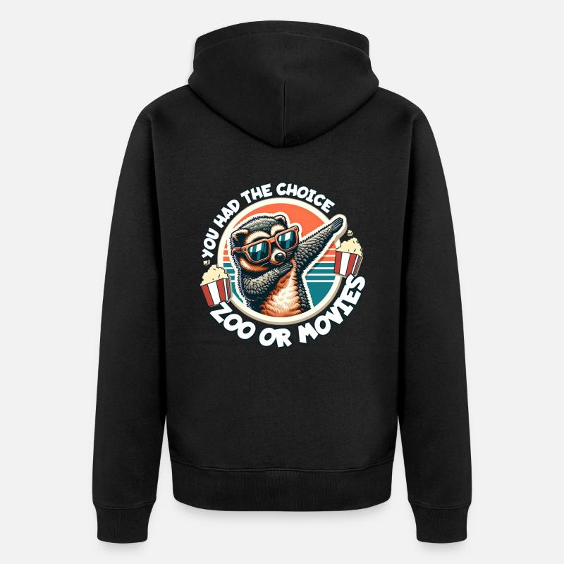 Marderbär Spruch - Veste à capuche bio Premium Unisexe - noir