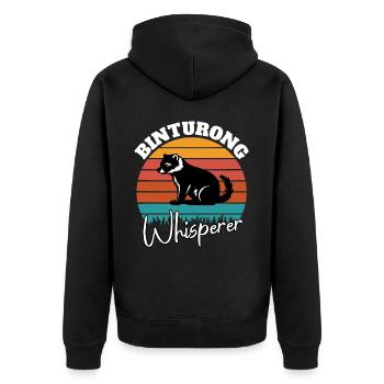 Marderbär Flüsterer - Veste à capuche bio Premium Unisexe - noir - Dos - Nico (187cm)