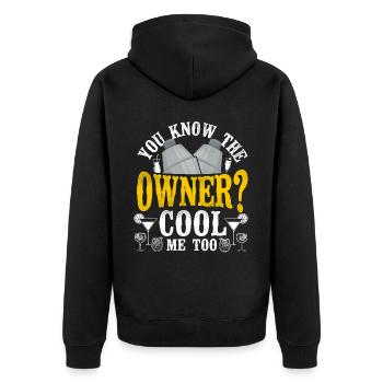 Bartender Mixologist You Know The - Unisex Premium Organic Zip Hoodie - black - Back - Nico (187cm)