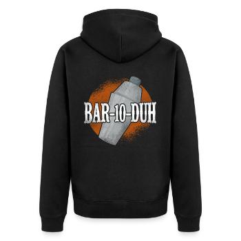 Bartender Mixologist Bar-10-Duh - Unisex Premium Organic Zip Hoodie - black - Back - Nico (187cm)