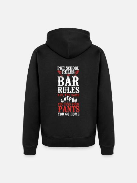 Bartender Mixologist Preschool - Unisex Premium Organic Zip Hoodie - black