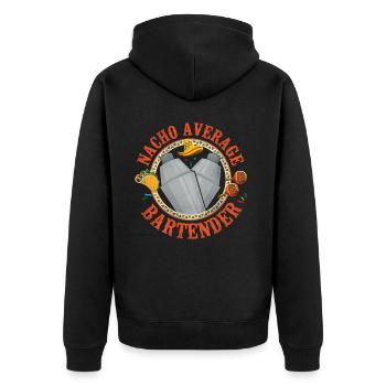Barman Mixologue Nacho Average - Veste à capuche bio Premium Unisexe - noir - Dos - Nico (187cm)