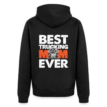 Chauffeur de camion Maman Maman - Veste à capuche bio Premium Unisexe - noir - Dos - Nico (187cm)