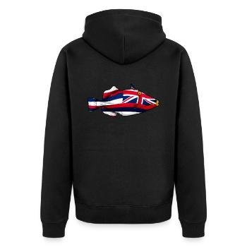 Humuhumunukunukuapuaa Hawaii Flag Hawaii Reef Dr - Unisex Premium Organic Zip Hoodie - black - Back - Nico (187cm)