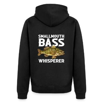 Smallmouth bass - Unisex Premium Bio Zip Hoodie - Schwarz - Hinten - Nico (187cm)