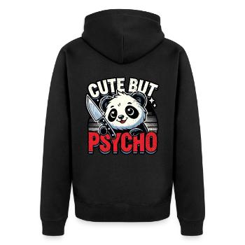 Mignon Mais Psycho Panda Adorable Animal Kawaii - Veste à capuche bio Premium Unisexe - noir - Dos - Nico (187cm)