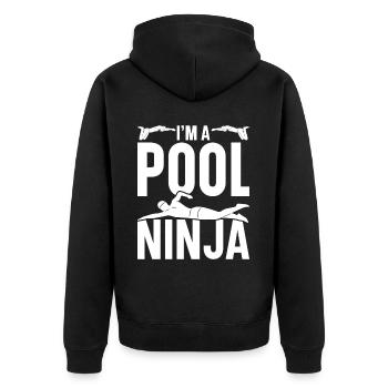Swimming Water Sports Pool Swimming Swimmers - Unisex Premium Organic Zip Hoodie - black - Back - Nico (187cm)
