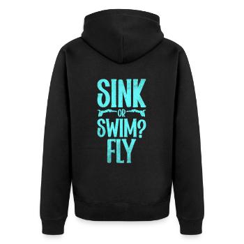 Swimming Water Sports Pool Swimming Swimmers - Unisex Premium Organic Zip Hoodie - black - Back - Nico (187cm)